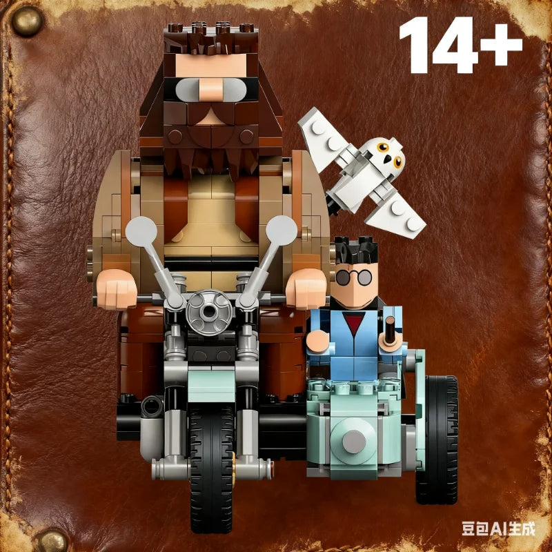 HP Hagrid e Harry Moto Voadora ( 617 peças )
